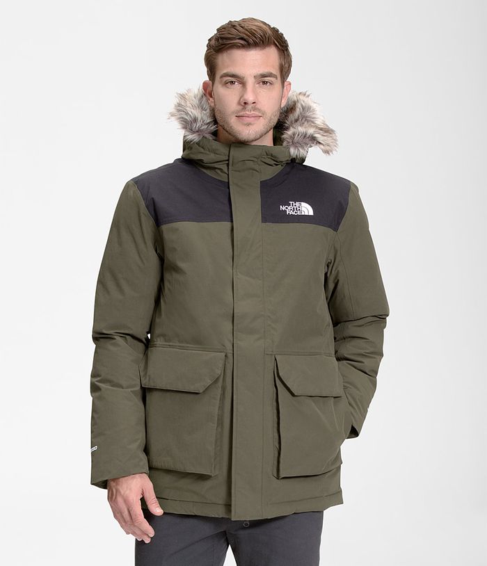 The North Face Mens Puffer Jacket Tower Peak Parka 182OAKTVY - Dark Green